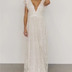 Arlene Cream Lace Maxi Dress